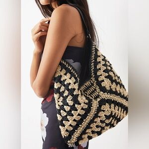 Vintage Crochet Macrame Shoulder Bag Commense MC7